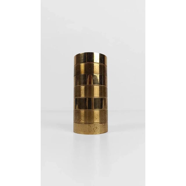 Gold Brass Tube Box by Gabriella Crespi, 1970s For Sale - Image 8 of 14