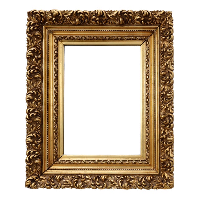 Baroque Giltwood Mirror with Acanthus Carvings, France, 1880 For Sale