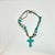 Rustic 1970s Vintage Southwestern Navajo Boho Chic Faux Turquoise Cross Pennant Beaded Necklace, 22” For Sale - Image 3 of 11