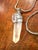 Wonderful, handmade vintage Sterling, silver quartz and amethyst pendant necklace 18 inches long.