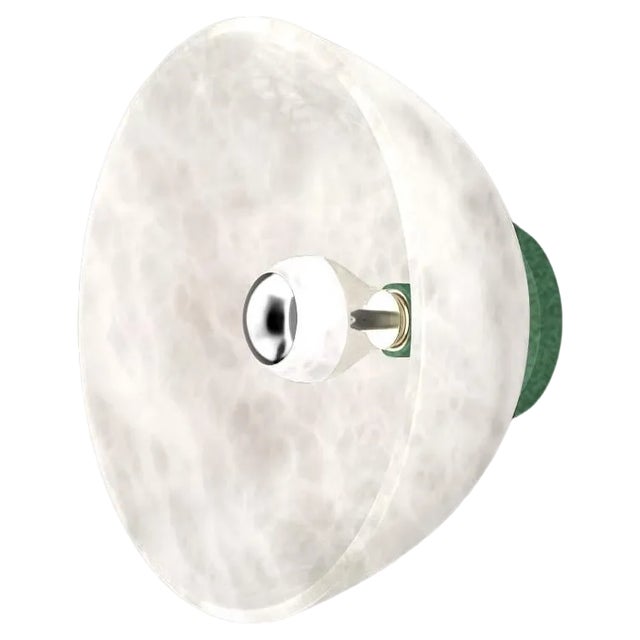 Apollo Freedom Green Metal Wall Lamp by Alabastro Italiano For Sale