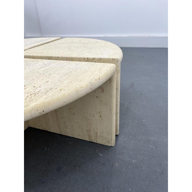 Italian Travertine Coffee Tables, 1970s, Set of 4 For Sale - Image 10 of 11