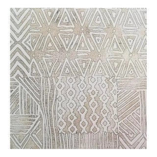 Water Stain Resistant Zarin Fabrics Aspara Linen Beige Grey Off White Ethnic Tribal Upholstery Drapery Fabric For Sale