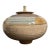 Large Vintage Studio Pottery Covered Jar – Wheel-Thrown Stoneware Lidded Vessel With Brushwork, Signed (1970s–80s) For Sale