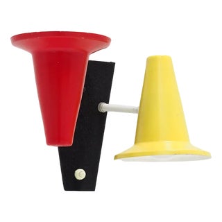 Small Vintage Italian Wall Lamp with Colorful Shades, 1950s For Sale