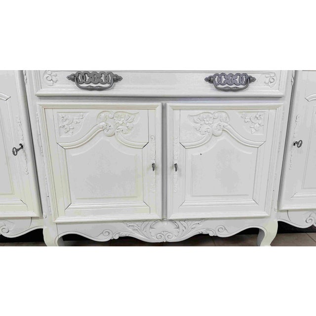 Vintage Painted French Country Sideboard Buffet Cabinet For Sale - Image 11 of 16