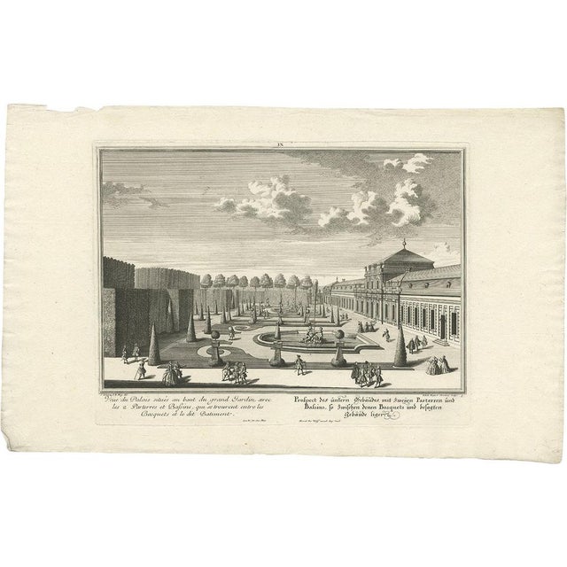 Wolff, Illustration of the Lower Building with Ground Floors, 1738, Print For Sale