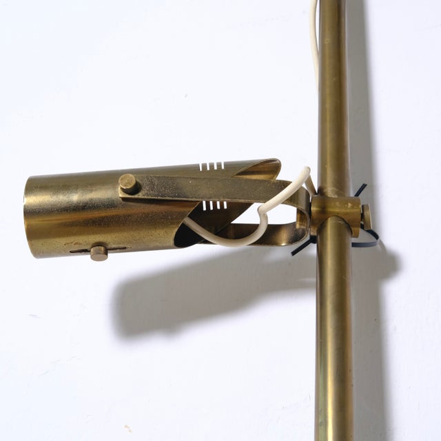 Metal Adjustable Brass Floor Lamp, Italy, 1960s For Sale - Image 7 of 18