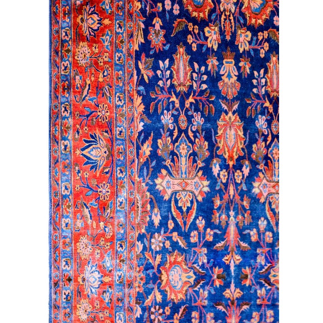 Persian 19th Century Antique Kashan Rug - 11′ × 19′4″ For Sale - Image 3 of 8