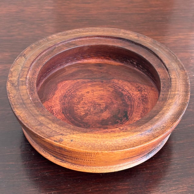 Primitive Turned Wood Trinket Box W/ Nautical Motif For Sale - Image 17 of 18