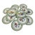 1980s Andrea by Sadek Winterthur Adaptation Botanical Dinner Plates – Set of 14 For Sale