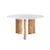 Matthew Izzo Home Essence Round Dining Table With Pine Base and White Marble Top For Sale - Image 4 of 5