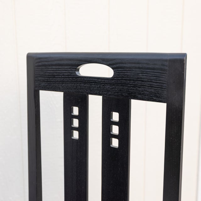 1970s Charles Rennie Mackintosh Style Ingram High Back Chairs — Set of 4 — Postmodern Gothic For Sale - Image 10 of 12