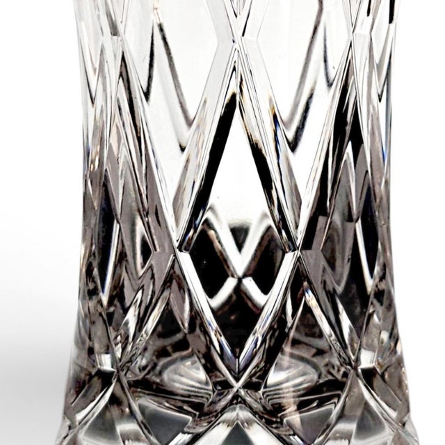 Transparent Late 20th Century Edinburgh Crystal Cut Vase, Scotland, 6 Inch For Sale - Image 8 of 9