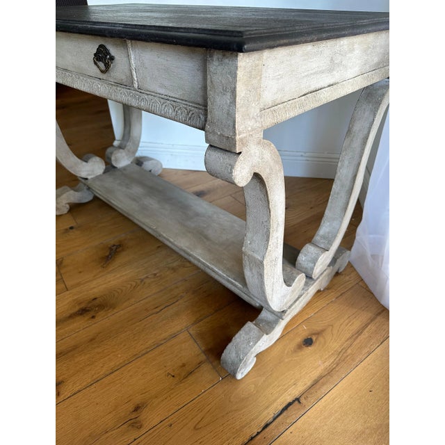 English 19th Century Empire Mahogany Library Table For Sale - Image 3 of 11