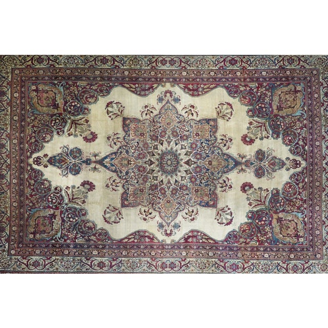 Late 19th Century Antique Kerman Rug 9'8'' x 14'6'' For Sale In New York - Image 6 of 12
