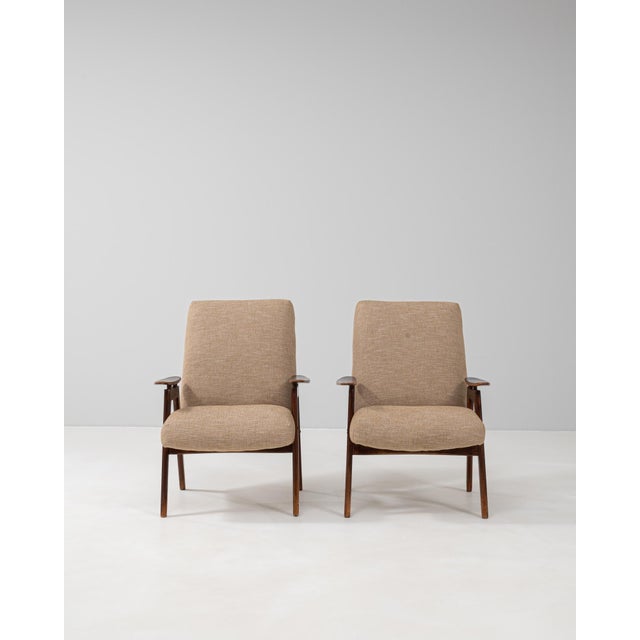 Mid-Century Modern 1960s Czech Upholstered Armchairs By TON - A Pair For Sale - Image 3 of 18