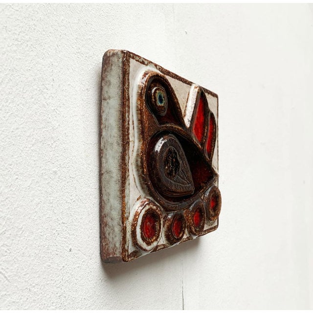 Mid-Century Danish Stoneware Bird Wall Plate by Noomi Backhausen for Søholm, 1960s, in Very Good conditions. Designed 1960...