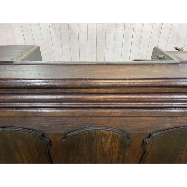 Oak Bar Counter with Original Zinc and Tin Cladding For Sale - Image 12 of 18