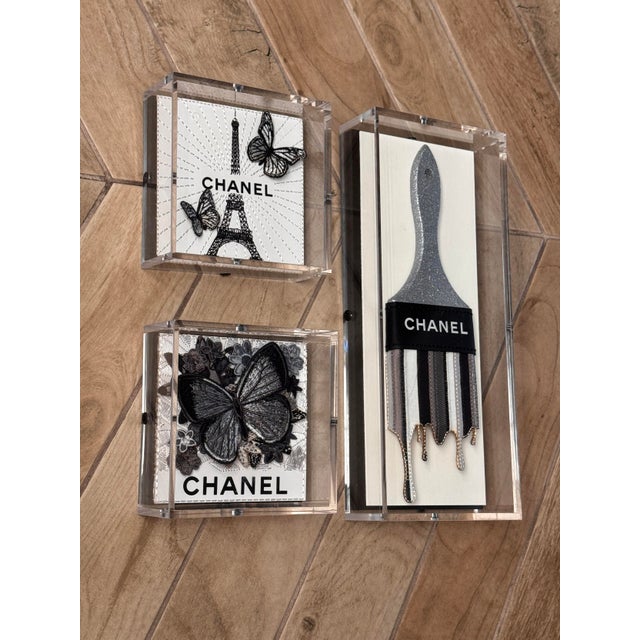 Sculpture Materials Set of Three Chanel Stephen Wilson Studio Mixed Media Art Pieces For Sale - Image 7 of 8