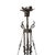 Wrought iron chandelier with handmade brass screws, ceramic fairlead, purple silk. It has handmade flower shape...