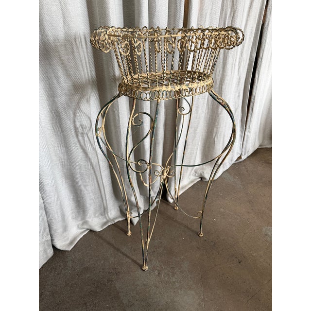 Late 20th Century French Wire Footed Planter For Sale - Image 5 of 5