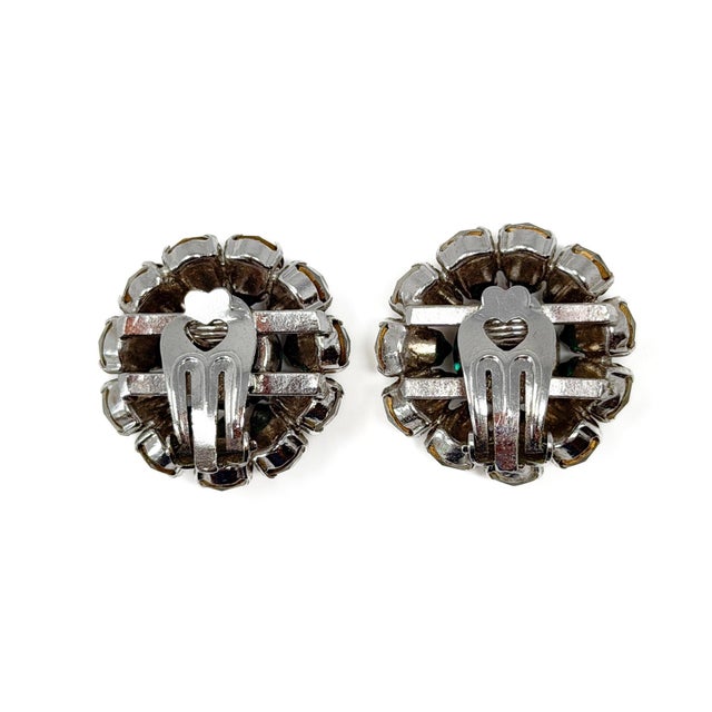 Vintage Flower Earrings from Christian Dior, 1963, Set of 2 For Sale - Image 9 of 12