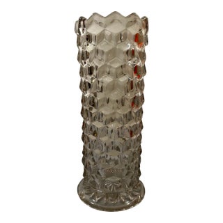 Mid 20th Century American Fostoria Straight Cylinder Vase Clear Crystal For Sale