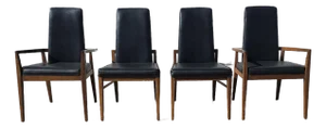 1960s Walnut Dining Chairs by Harvey Probber - Set of 4