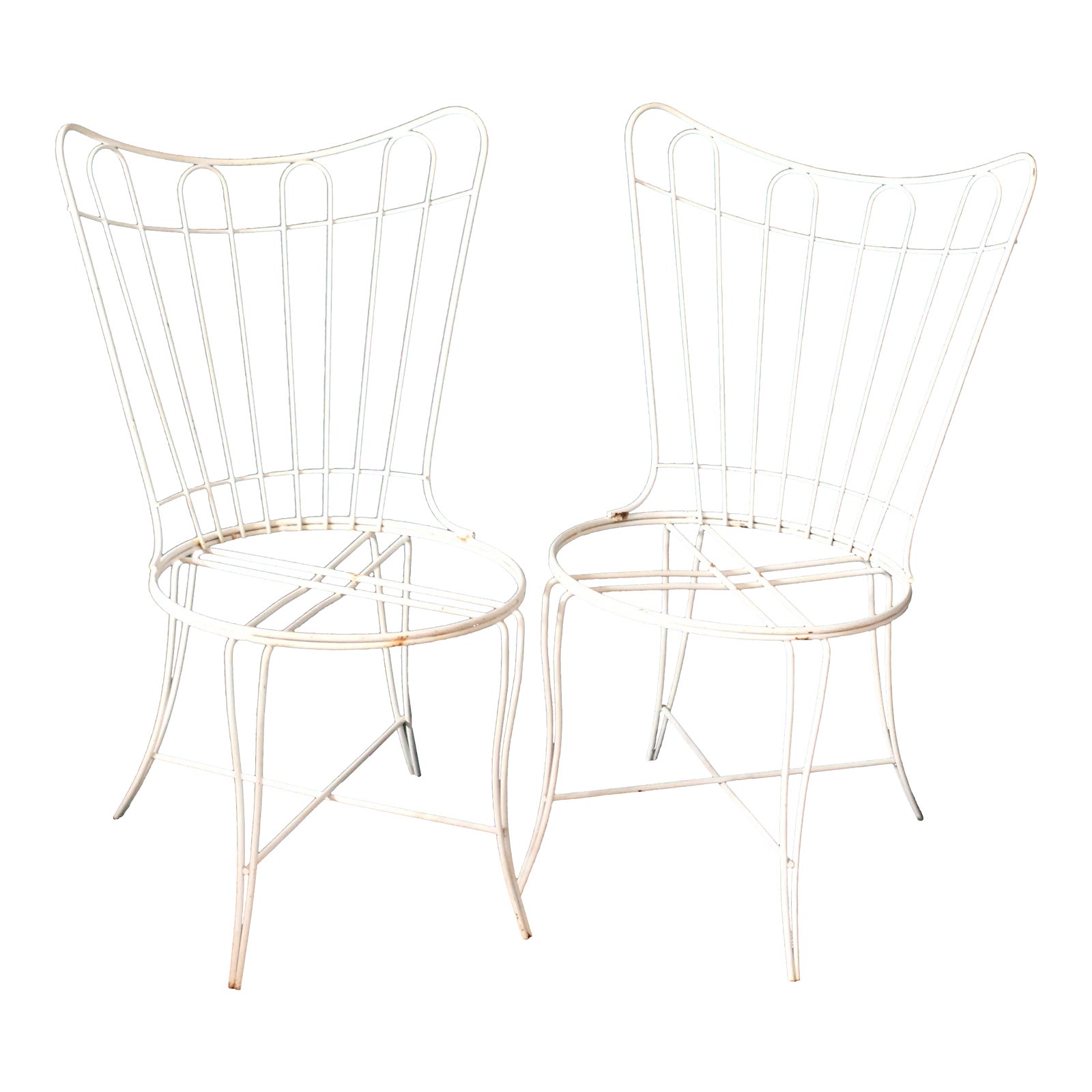 Pair of Vintage Homecrest Wire Chairs Chairish