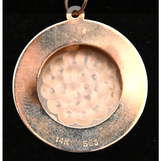 Vintage 14k Amethyst and Diamond Four Leaf Clover Good Luck Charm Pendant, 1950s For Sale In New York - Image 6 of 7