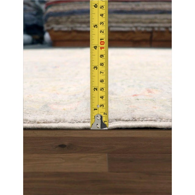 2020s Oushak Wool Silver Area Rug- 7'11'' X 9' 7'' For Sale - Image 5 of 6