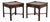 Pair of Baker Chippendale Mahogany Lamp Tables W. Drawer For Sale