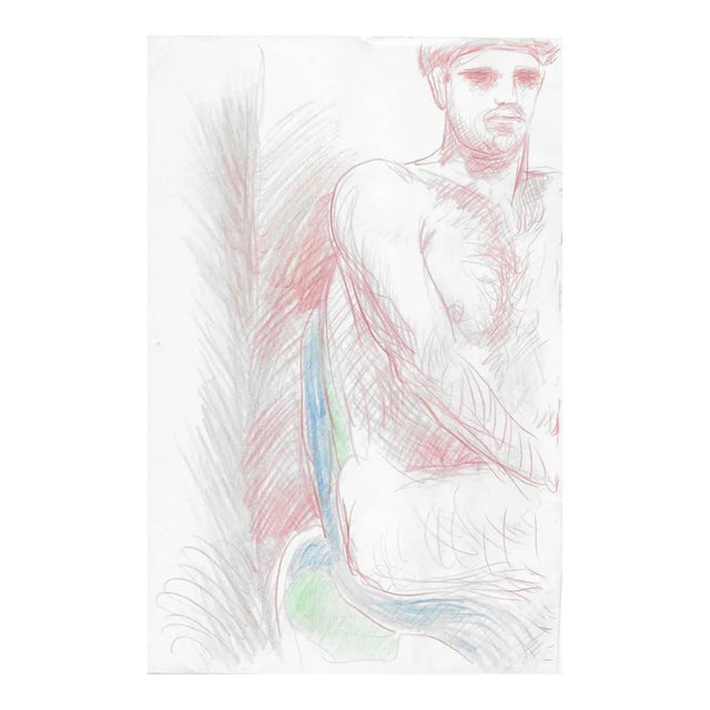 1996 James Bone Seated Male Nude For Sale