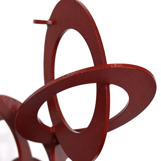 Realism Raspberry 2 - Original Red Abstract Circle Metal Sculpture For Sale - Image 3 of 10