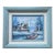 W Zeller Original Oil Painting Winter Snow Scene Forest Cabin Framed Art For Sale