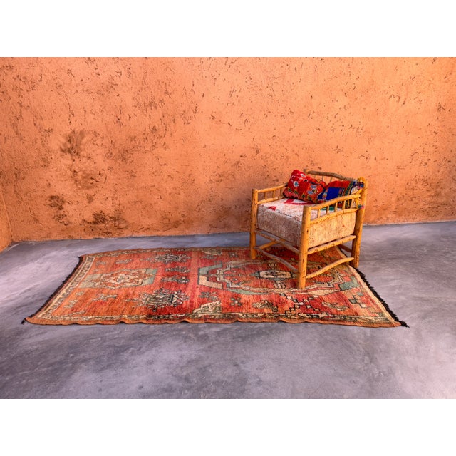 Pink Pink Moroccan Rug - 4'2" X 8'4" Ft For Sale - Image 8 of 9