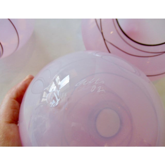 Late 1970's Signed Dale Chihuly Blown "Glass Basket," Ensemble Sculptural Set of 8-Pieces For Sale - Image 17 of 18