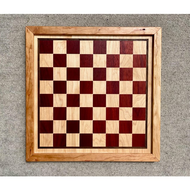 2020s Double-Sided Wood Game Board: Checkers & Word Game For Sale - Image 5 of 6
