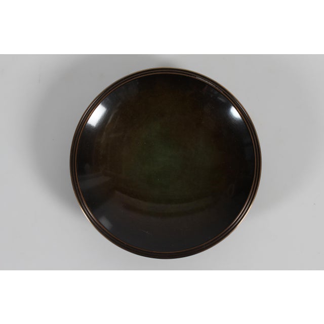 Small Art Deco Danish Low Bowl in Bronze from Just Andersen, 1940s For Sale - Image 6 of 9