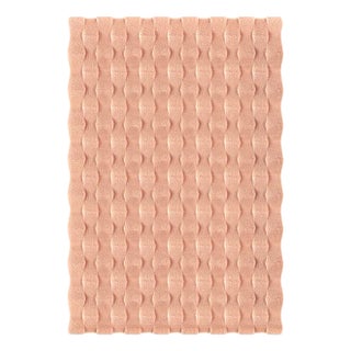 Rose Rectangle Textured Rug from Marqqa For Sale