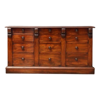 William IV Low Chest of Drawers in Mahogany For Sale