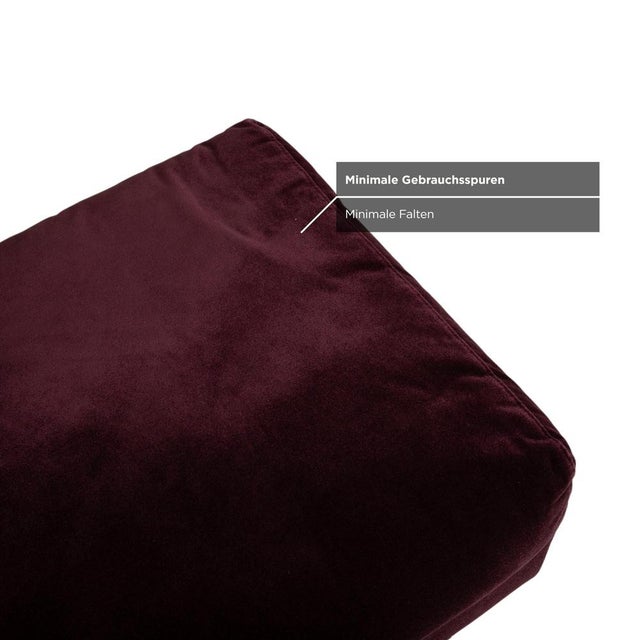 Embrace Stool in Fabric, Chrome, Velour and Velvet in Purple by Brühl For Sale - Image 5 of 9