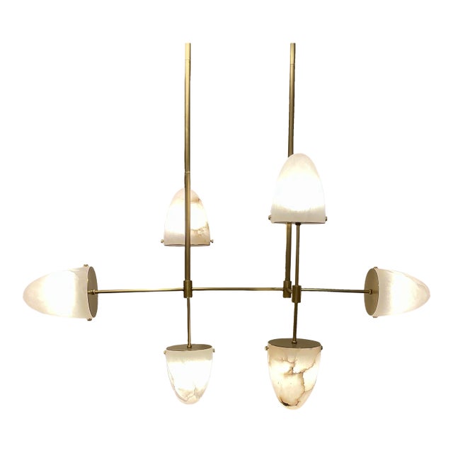 Arteriors Modern Alabaster Alazani Chandelier For Sale