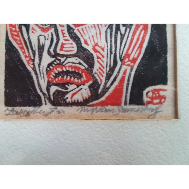 Miriam Sommenburg Woodblock Print, 1940's, Titled Zarathustra For Sale - Image 4 of 6