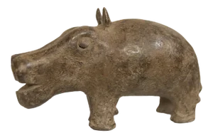 Vintage African Bronze Hippo
