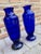 Vintage Italian Cobalt Blue Murano Glass Vases, Set of 2 For Sale - Image 4 of 11