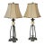 Pair of Uttermost Wrought Iron & Ceramic Sphere Table Lamps For Sale
