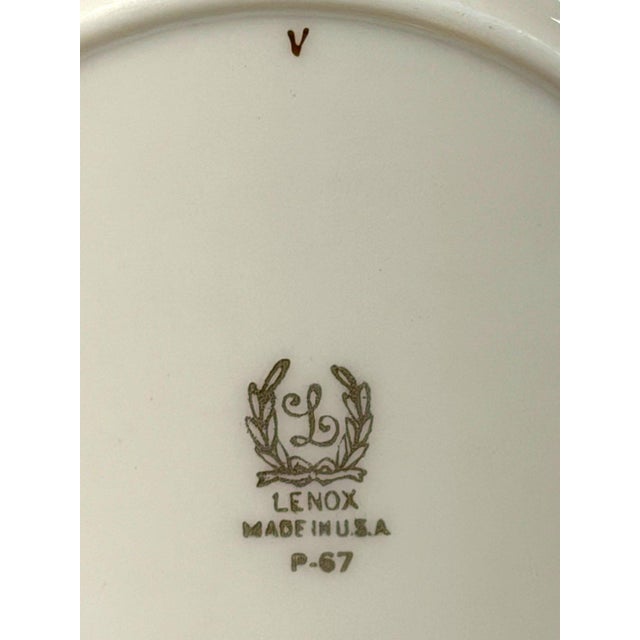 Vintage Lenox Lowell P-67 Gold Stamp Gold Encrusted Bread Plates-Set of 4 Usa For Sale - Image 4 of 4