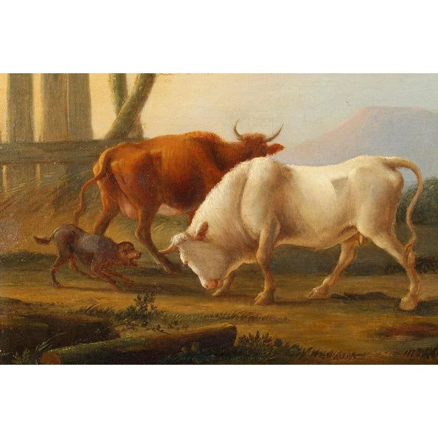 Dieboldt, Landscapes with Cows, Oil on Panel, Set of 2, Framed For Sale - Image 15 of 18